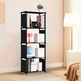 Bookshelf Cabinet Shelves (Black) (Metal)