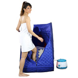 Kawachi Portable Steam Sauna Bath Panchkarma Swedan Machine for Health and Beauty Spa at Home With Stool KC10-Blue