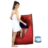 Kawachi Portable Steam Sauna Bath Panchkarma Swedan Machine for Health and Beauty Spa at Home With Stool KC10-Maroon