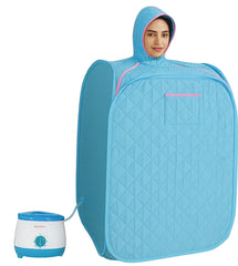 Kawachi Portable Steam Therapy Sauna Steam Bath Cabin Without Steam Generator - i136-Sky Blue-IP