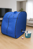 Kawachi Portable Steam Therapy Sauna Bath for Health and Beauty Spa at Home - i138-Blue-CP