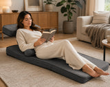 Kawachi Recliner Laptop Table with Foldable Portable Floor Chair – Adjustable Cushion Seat with Ergonomic Backrest for Work, Gaming, Relaxation, Reading, and Home Office