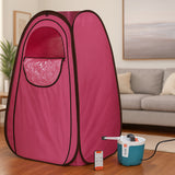 Kawachi Portable Steam Sauna Bath for Home Full Body Personal Sauna at Home Spa with 2 L 1000W Steam Generator- i139-Pink-CP