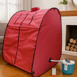 Kawachi Portable Steam Therapy Sauna Bath Single Layer for Health and Beauty Spa at Home- Kawachi Portable Steam Therapy Sauna Bath Single Layer for Health and Beauty Spa at Home- i140-Reddish Maroon-CP