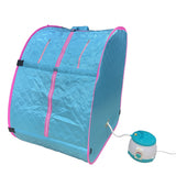 Kawachi Portable Steam Sauna Bath with 1.5L Steam Generator, 750W Power, Personal Home Spa for Full Body Detox Therapy and Relaxation i76-Saphire Blue