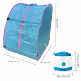 Kawachi Portable Steam Sauna Bath with 1.5L Steam Generator, 750W Power, Personal Home Spa for Full Body Detox Therapy and Relaxation i76-Saphire Blue