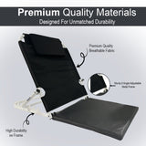 Kawachi 6 Angle Adjustable Surgical Patient Lifting Bed Backrest Support Chair, Cushioned Back Washable, Reusable, Non-toxic, Long Lasting, Portable & Foldable- KW124-Grey-Classic