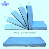 Kawachi Premium Quality Linen Fabric 5-Angle Adjustable Folding Recliner Backrest Floor Chair Ideal for Relaxation, Meditation, Yoga Chair- i116