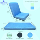 Kawachi Premium Quality Linen Fabric 5-Angle Adjustable Folding Recliner Backrest Floor Chair Ideal for Relaxation, Meditation, Yoga Chair- i116