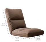 Kawachi 5 Angle Recliner Floor Chair with Foldable Laptop Table with Cup Holder, Wood Top, for Work from Home, Study and Relaxation (KC31 Brown)