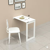 Kawachi Woodit Wall Mounted Collapsible Folding Dining Table & Wall Mount Laptop Study Table - Utility Table (KW140-White,75CM x 45CM)
