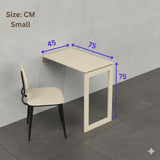 Kawachi Woodit Wall Mounted Collapsible Folding Dining Table & Wall Mount Laptop Study Table - Utility Table (KW140-Beige,75CM x 45CM)