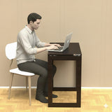 Kawachi Woodit Wall Mounted Collapsible Folding Dining Table & Wall Mount Laptop Study Table - Utility Table (KW140-Wenge Black,75CM x 45CM)