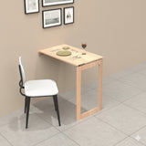 Kawachi Woodit Wall Mounted Collapsible Folding Dining Table & Wall Mount Laptop Study Table - Utility Table (KW140-Beige,75CM x 45CM)