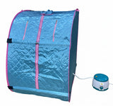 Kawachi Portable Steam Sauna Bath with 1.5L Steam Generator, 750W Power, Personal Home Spa for Full Body Detox Therapy and Relaxation i76-Saphire Blue