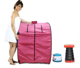 Kawachi Portable Steam Sauna Bath Panchkarma Swedan Machine for Health and Beauty Spa at Home With Stool KC08-Pink
