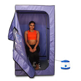 Kawachi Portable Steam Sauna Bath for Home Full Body Personal Sauna at Home Spa with 1.5L 750W Steam Generator, 60 Minute Timer i125Violet