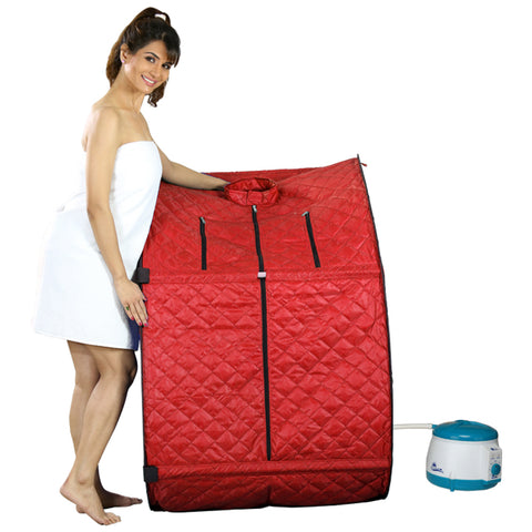 Kawachi Portable Steam Sauna Bath Panchkarma Swedan Machine for Health and Beauty Spa at Home Maroon C159-Maroon