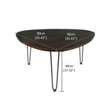 Kawachi Engineered Wood  Trianguler Centre Table Tea, Coffee Table for Living Room with Metal Hairpin Leg New Walnut  kw101