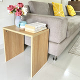 Kawachi LIght Weight Wooden Sofa/Bed Side Nightstane End Table Coffee/Snacks/Centre/Laptop Table beige KW108