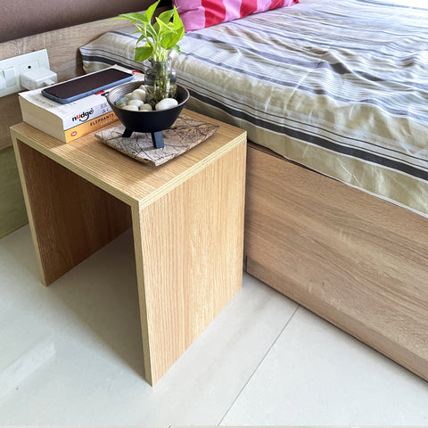 Kawachi LIght Weight Wooden Sofa/Bed Side Nightstane End Table Coffee/Snacks/Centre/Laptop Table beige KW108