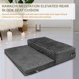 Kawachi Yoga Meditation Floor Chair Comfortable Seat Cushion Pillow, High-Density Foam Yoga Block for Seating Dark Grey ModelNo kw115