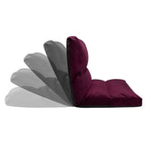 Kawachi Reclining Floor Chair for Living Room, Meditation Chair, Adjustable Back Rest with 5 Position Lock-in, Back Support, Maintain Posture While Sitting on Floor chair-KW122-Maroon