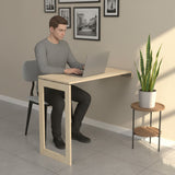 Kawachi Woodit Wall Mounted Collapsible Folding Dining Table & Wall Mount Laptop Study Table - Utility Table (KW140-Beige,75CM x 45CM)