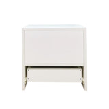 Kawachi Engineered Wood Sofa Side End Bedside Table with Drawer  KW16 White