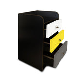 Kawachi Modern Home Bedroom Bedside Table Storage Cabinet with 3 Drawers KW23-Brown