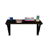 Kawachi Laptop Folding Shelf/Study Table/Work Table/Laptop Table, Folding Shelf Wall Mounted, Collapsible Shelf Bracket Table Brown