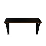 Kawachi Laptop Folding Shelf/Study Table/Work Table/Laptop Table, Folding Shelf Wall Mounted, Collapsible Shelf Bracket Table Brown