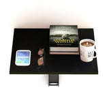 Kawachi Engineered Wood Wall Mount Bed Side Table, Folding Bedside Table, Mini Laptop Table for Home Living Room Study Room Brown