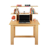 Kawachi Woodit Laptop Table/Study Table/Wooden Computer Desk with Bookshelf (Intel Beige) kw92