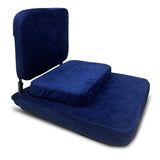 Kawachi 90° Meditation Floor Chair - Premium, Foldable and 90° Fixed Back Support Chair. Ideal for Seating, Yoga, Gaming and Meditation Blue  KW96