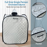 Kawachi Portable Steam Therapy Sauna Steam Bath Cabin Without Steam Generator- i136-Metalic Grey-IP