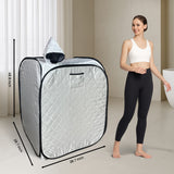 Kawachi Portable Steam Therapy Sauna Steam Bath Cabin Without Steam Generator- i136-Metalic Grey-IP