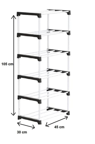 6 Shelves Multipurpose Rack (Heavy PVC Pipe)