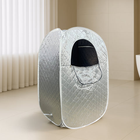 Kawachi Portable Full Body Steam Cabin for Steam Sauna Therapy for Slimming and Beauty (Steam Generator not provided)- i88-Silver