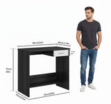 Kawachi Woodit Engineered Wood Laptop Study Table and Office Computer Desk (KW141-Wenge Black-WD)