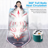 Kawachi Portable Steam Therapy Sauna Bath Can Relieve Fatigue, Lose Weight for Health and Beauty Spa at Home Sky Blue-i136