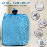 Kawachi Portable Steam Therapy Sauna Steam Bath Cabin Without Steam Generator - i136-Sky Blue-IP