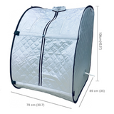 Kawachi Portable Steam Cabin for Steam Sauna Therapy for Slimming and Beauty. (Steam generator not provided) -i79-Silver