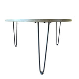 Kawachi Engineered Wood  Trianguler Centre Table Tea, Coffee Table for Living Room with Metal Hairpin Leg Caspio Dark KW101