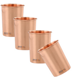 Bharu plain matte Copper glass  ( Pack of 4)