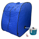 Kawachi Portable Steam Therapy Sauna Bath for Health and Beauty Spa at Home - i138-Blue-CP