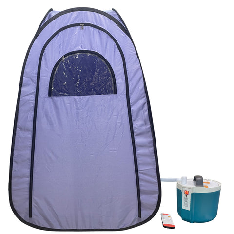 Kawachi Portable Steam Sauna Bath for Home Full Body Personal Sauna at Home Spa with 2 L 1000W Steam Generator- i139-Violet-CP
