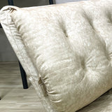 Kawachi 2 Person Covertible Floor Sofa Chair with Back Support, 5-Position Adjustable Recliner, Foldable Sleeper Lounge for Living Room, Gaming, Reading, Beige-KW126