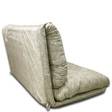 Kawachi 2 Person Covertible Floor Sofa Chair with Back Support, 5-Position Adjustable Recliner, Foldable Sleeper Lounge for Living Room, Gaming, Reading, Beige-KW126