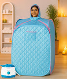 Kawachi Portable Steam Therapy Sauna Steam Bath Cabin Without Steam Generator - i136-Sky Blue-IP